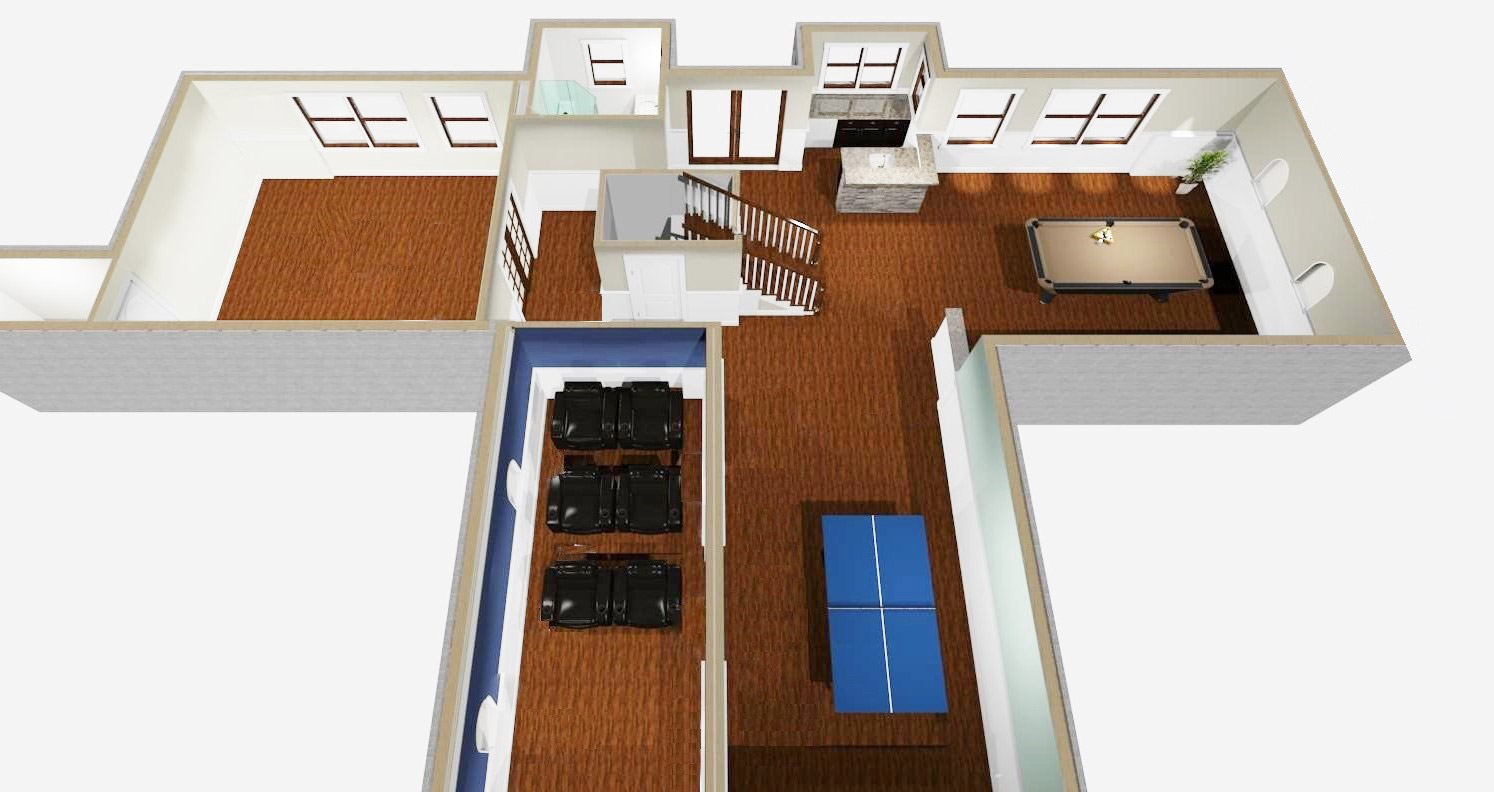 3D modeled interior design projects